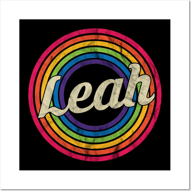 Leah - Retro Rainbow Faded-Style Wall Art by MaydenArt